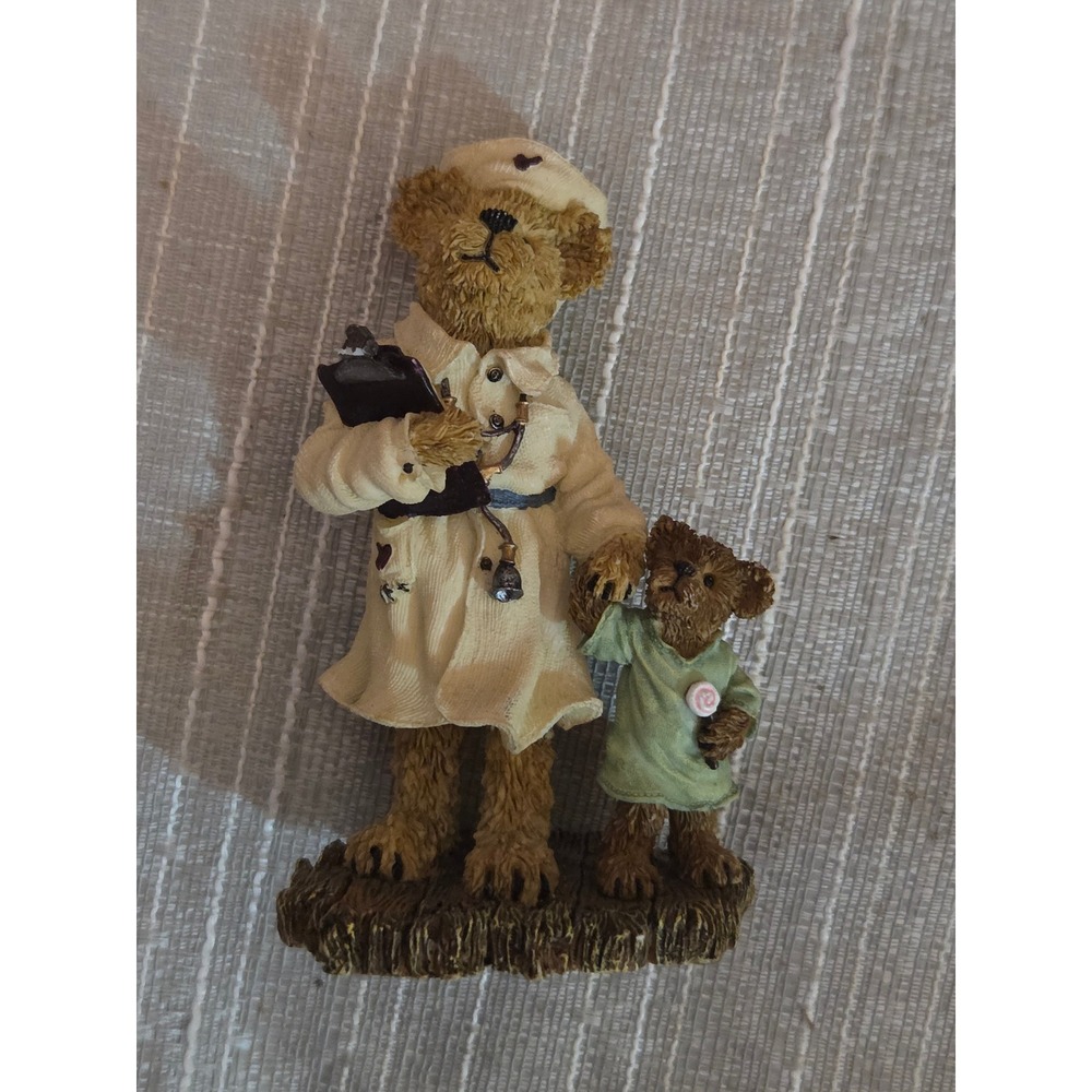 Boyds Bears Bearstone Karen Gentletouch Lil Bearybutt Nurse Figurine Nurse Gift